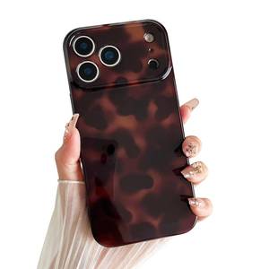 lot 7 image: CHEDEMK Compatible with iPhone 17 Pro Max Case, Tortoise Shell Chic Amber Brown Print Leopard, Fashion Classic Soft TPU Protective Case for Women Compatible with iPhone 17 Pro Max 6.9 , Color2 - Retail $10