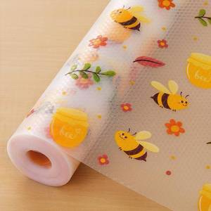 lot 13 image: Cooyes Shelf Liner �� Non-Slip Cabinet & Drawer Liner for Kitchen �� Non-Adhesive Waterproof Shelf Paper with Modern Pattern �� Durable EVA Cabinet Mat �� Easy to Cut (Amber,11.8 W x 118 L) - Retail $9
