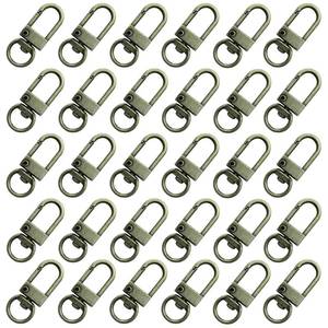 lot 15 image: Auvotuis 30Pcs Metal Lobster Claw Clasps, 360° Swivel Trigger Snap Hooks, Key Chain Hooks, DIY Claw Clasps for Jewelry, Purse Making, Bags Keychain, Key Rings, Art Crafts (Bronze) - Retail $6