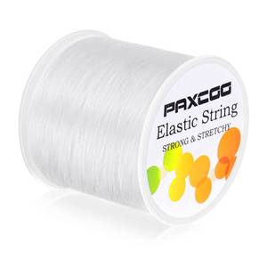 lot 36 image: Paxcoo 1mm Elastic Bracelet String Cord Stretch Bead Cord for Jewelry Making and Bracelet Making White - Retail $7