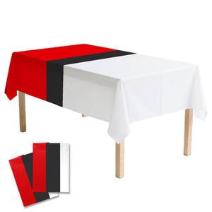 lot 59 image: SAVITA 2pcs Red and White Cartoon Anime Party Tablecloth, 108x180cm43x71in Large Plastic Table Cloth Cover for Birthday Kids Events Supplies Decorations - Retail $8