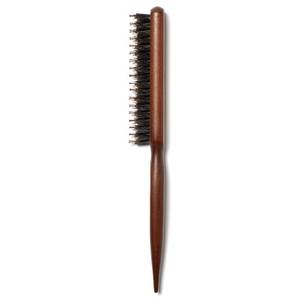 lot 71 image: GranNaturals Boar & Nylon Bristle Styling Brush - Teasing Comb with Rat Tail Pick for Backcombing, Smoothing, Edge Control and Volume Creation - Retail $8