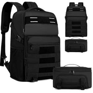 lot 87 image: RUCYEN Lunch Backpack, Insulated Cooler Backpack Removable Lunch Box for Men Women, 15.6 Inches RFID Blocking Laptop Backpack Lunch Bag for Work Travel Black - Retail $41