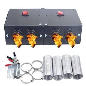 lot 92 image: CYDZSW Car Battery Powered Heater,Portable Electric 12 Volt Camping Heaters for UTV and Truck Cab Seat Kit,Auto Vehicle Dash Heater,Windshield Window Defogger Defroster,12V 500W 4 Holes - Retail $43