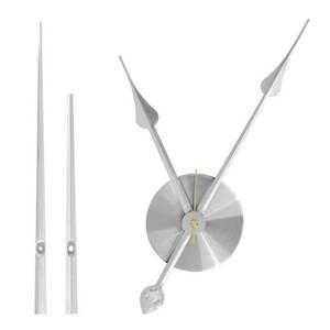 lot 93 image: EMOON 2 Pair Hands 3D Clock Movement DIY Large Wall Clock Quartz Clock Mechanism for Home Art Decor (Silver) - Retail $15