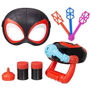 lot 116 image: Spidey and his Amazing Friends Marvel Water-Webs Miles ��Spin�� Morales Electronic Bubble Slinger Role Play Set with Mask, Super Hero Toys for Kids, Ages 3 (Amazon Exclusive) - Retail $25