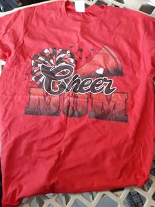 lot 134 image: Cheer Mom medium T Shirt  - Retail $0