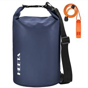 lot 138 image: HEETA Waterproof Dry Bag for Women Men (Upgraded Version), Roll Top Lightweight Dry Storage Bag Backpack with Emergency Whistle for Travel, Swimming, Boating, Kayaking, Camping, Beach (Dark Blue, 5L) - Retail $16