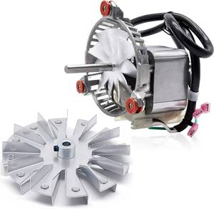 lot 160 image: Criditpid Replacement 3-21-08639 Combustion Blower Motor for Harman P68, P43, P61, P61A, Accentra 52i, Advance, P38 Pellet Stoves, With 3-20-502221 Double Paddle Fan Blade. - Retail $70