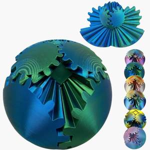 lot 172 image: Gear Ball 3D Printed Spin Ball Cube Fidget Toys, Gear Sphere Fidget Toy, GearSphere Desk Toy Stress Fidget Balls, Fidgets Spinners for Adults & Kids Anxiety Relaxing - Retail $16