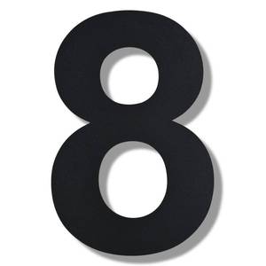 lot 203 image: BetLight Modern Large House Numbers-12 Inch High Stainless Steel Floating Home Address Number for OutsideBlackNumber 8 - Retail $20