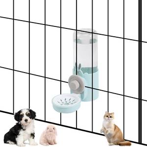 lot 210 image: Hanging Automatic Pet Water Dispenser, Auto Siphon Rabbit Ferret Bunny Hedgehog Waterer Dispenser, Cat Dog Water Bowl for Cage Hanging (Light Blue) - Retail $12