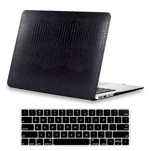 lot 213 image: DTangLsm Compatible for Crocodile MacBook Air 15 inch Case 2026 2025-2023 M4 M3 M2 A3241 A3114 A2941, Alligator Skin Textured PU Leather Hard Shell Cover for MacBook Air 15 CaseKeyboard Skin, Black - Retail $18