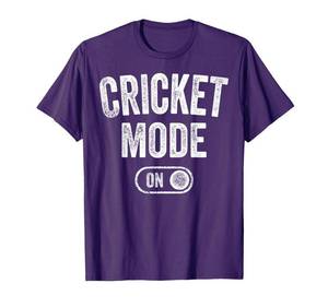 lot 233 image: BLACK Cricket Mode On Funny Cricketer Gift Bowler Coach T-Shirt XL - Retail $20