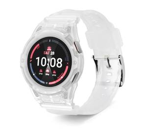 lot 248 image: Compatible for Samsung Galaxy Watch 7 6 5 4 44mm 40mm Band with Case Wristbands Shockproof Durable Rugged Protective with Silicone Replacement Watch Strap Drop-proof Cover for Men Women (Clear, 40mm) - Retail $12