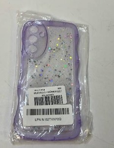 lot 68195 image: Purple Glitter Star Phone Case - Retail $12