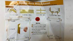 lot 68199 image: Square Arch Stand Gold - Retail $35