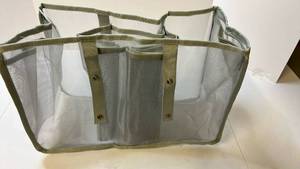 lot 68211 image: Clear PVC Storage Tote with Gray Trim - Retail $15