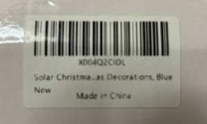 lot 68214 image: Solar Powered Blue LED Christmas String Lights with Remote Control - Retail $15