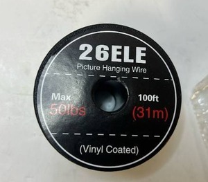 lot 68228 image: 26 ELE Picture Hanging Wire 100ft Roll - Retail $12