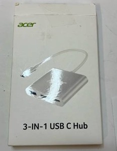 lot 68229 image: Acer 3-in-1 USB-C Hub ODK3 - Retail $25