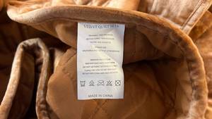 lot 68282 image: California King Velvet Quilt Set in Golden Brown - Retail $89