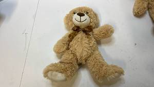 lot 68287 image: Plush Teddy Bear with Gold Bow - Retail $12