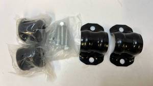 lot 68295 image: Black Sway Bar Mounting Brackets and Bushings Set - Retail $25