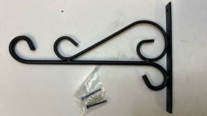 lot 68296 image: Decorative Black Metal Plant Hanger Bracket - Retail $12