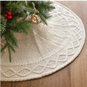 lot 68300 image: Knitted Christmas Tree Skirt - Retail $40