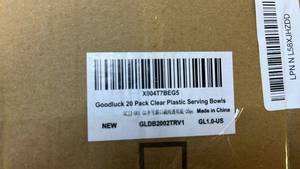 lot 68324 image: Goodluck 20 Pack Clear Plastic Serving Bowls - Retail $12