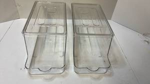 lot 68345 image: Clear Plastic Food Storage Bins - Commercial Grade - Retail $35