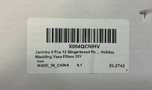 lot 68348 image: Janinka Holiday Holly Picks - 8 Piece Set - Retail $12