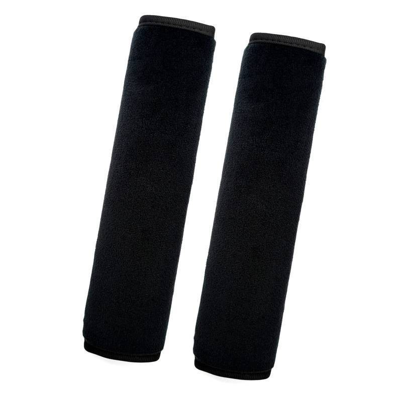 lot 24805 image: 2 Pack Universal Soft and Comfortable Car Seat Belt Pads Harness Pads Pram Strap Covers Backpack Shoulder Pad Automotive Seat Belt Cushion Pad Cover for Kids and Adults - Black - Retail $6