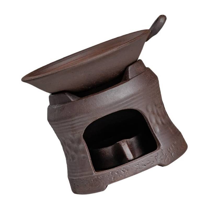 lot 24822 image: 1 Set Tea Stove Ceramic teapot Tea Light Candle Holder Aromatherapy Oil Burner Essential Oil Burner Holder Ceramic Wax Candle s Insulation teapot Stand - Retail $32