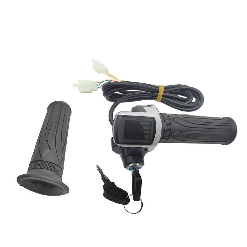 lot 24839 image: Electric Bike Electric Bicycle Scooter Twist Throttle Grips 48V LCD Display with Key Lock - Retail $15