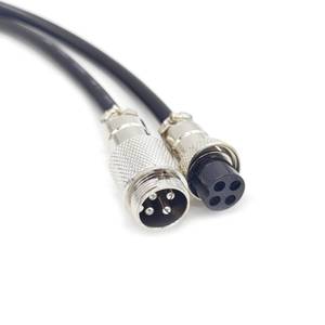 lot 61801 image: 6.56 ft GX16 4 Pin Cable Male to Female Head Aviation Cordset, GX16 4 Pin Panel Mount Circular Metal Aviation Connector Adapter Female to Male 20AWG (2M) - Retail $9