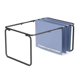 lot 61818 image: Hanging File Folder Frame, LegalLetter Size, Adjustable Length 16-25 inches,12.598 W 9.45 H, Hanging Folders Holder for Desktop Organizer and Metal Rail in Filing Cabinet Drawer,1 Set - Retail $19