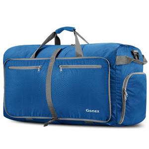 Gonex 60L Packable Travel Duffle Bag Foldable Duffel Bags for Luggage Gym Sports Camping Travelling Cycling Storage Shopping Water & Tear Resistant Deep Blue - Retail: $36