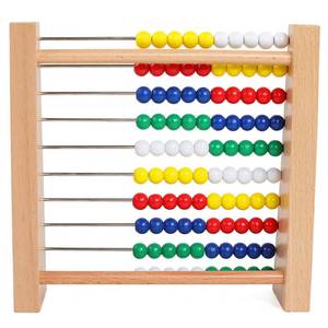 lot 61828 image: Artist Unknown Abacus for Kids Math Preschool Number Learning Classic Wooden Toy Developmental Toy Wooden Beads 8 Extension Activities Great Gift Toddler Girls and Boys - Retail $12