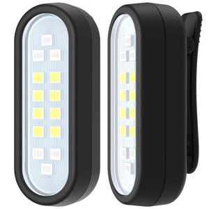 lot 61839 image: Running Light, 2 Pack Clip on Flashlight for Runners Rechargeable Safety Lights for Walking at Night Hands Free Emergency LED Flashlight Work Light Warning Flashing Camping Hiking Walking Dog - Retail $17