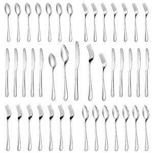 lot 61847 image: 30 Pcs Silverware Set Service for 6, Premium Stainless Steel Flatware Set, Mirror Polished Cutlery Utensil Sets,Durable Kitchen Eating Tableware Sets, Include Fork Knife Spoon, Dishwasher Safe - Retail $20
