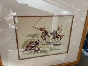 lot 2807 image: Dynamic Skydiving Watercolor Art Print