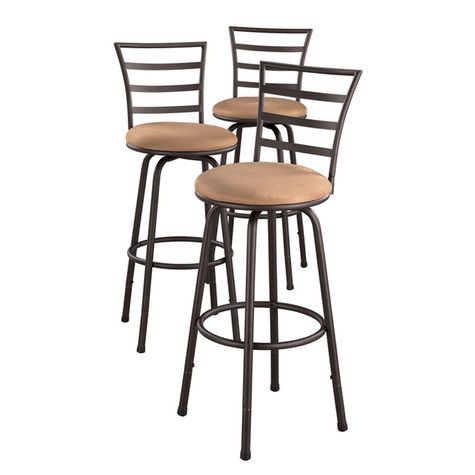 lot 1361 image: 3 pc adjustable barstools