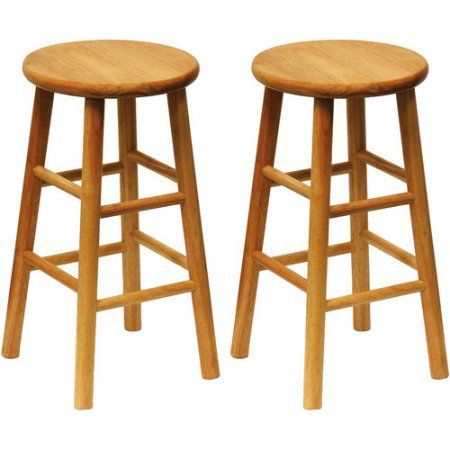 lot 1372 image: 2 solid wood counter stools
