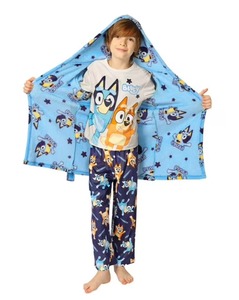 lot 374 image: Bluey three-piece robe and PJ set size 6
