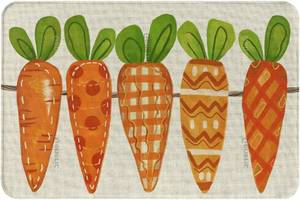 lot 378 image: Carrot Doormat, Non-Slip, 16x24in, IndoorFront Door