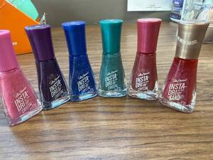 lot 393 image: Six pack of Sally Hansen, Insta dry nail polish