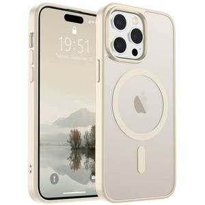 lot 276 image: SUPFINE Magnetic for iPhone 14 Pro Case (Compatible with MagSafe) (Military Grade Drop Protection) Slim Translucent Matte Shockproof with Anti-Fingerprint Phone Case,Antique White