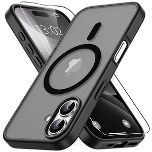 lot 278 image: Vansdon for iPhone 17 Case, Compatible with MagSafe, Magnetic Translucent Matte Slim Protective Cover with 1 Screen Protector - Military-Grade Drop Protection (Black)